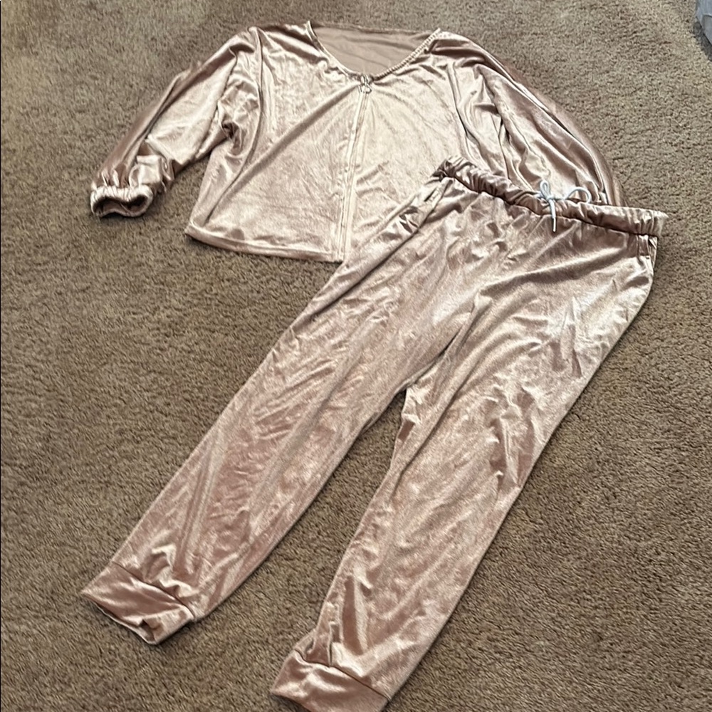 Metallic Gold Tracksuit Set - Picture 2 of 7